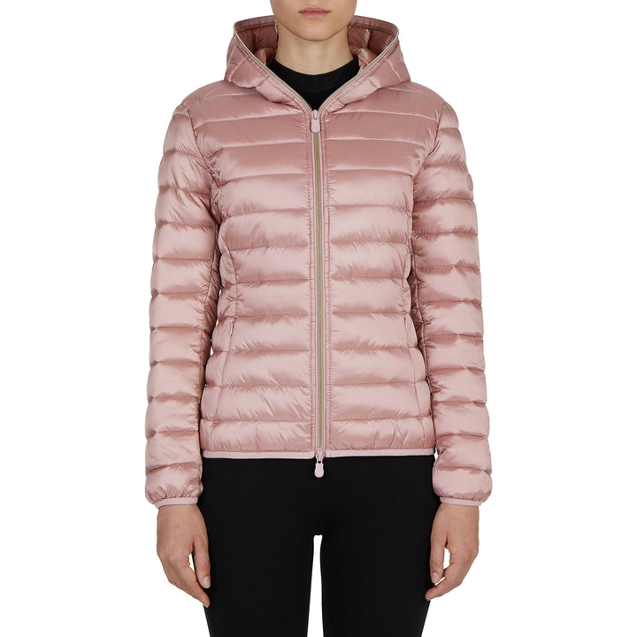 Save the Duck Giga Short Hood Jacket - Women's Blush Pink
