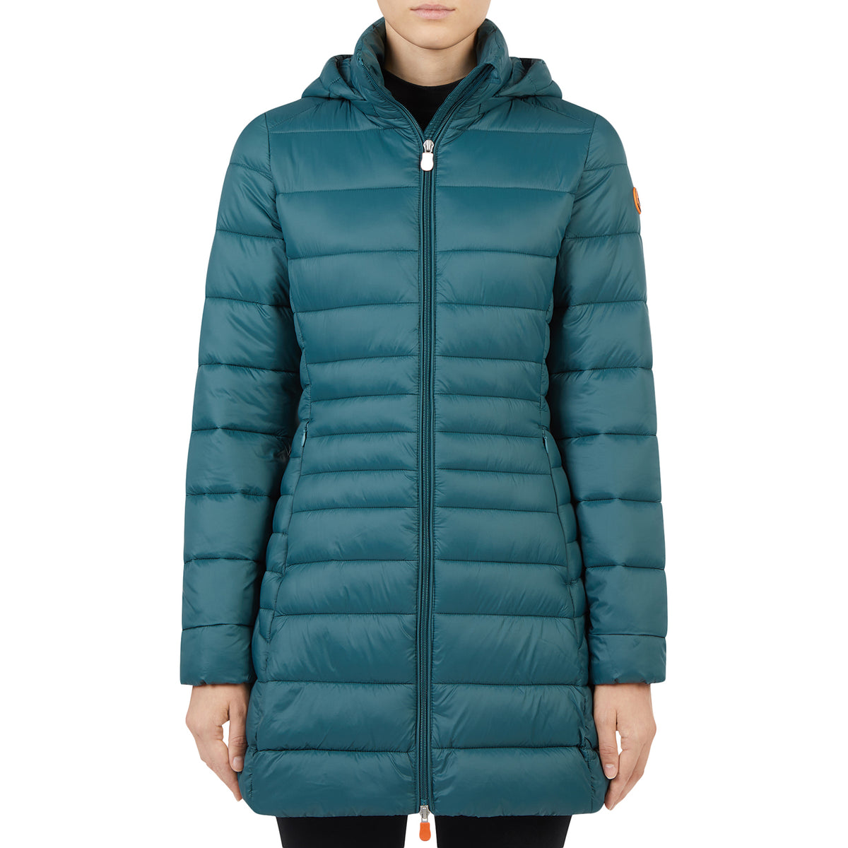 Save the Duck Giga Long Hood Jacket - Women's Alpine Green