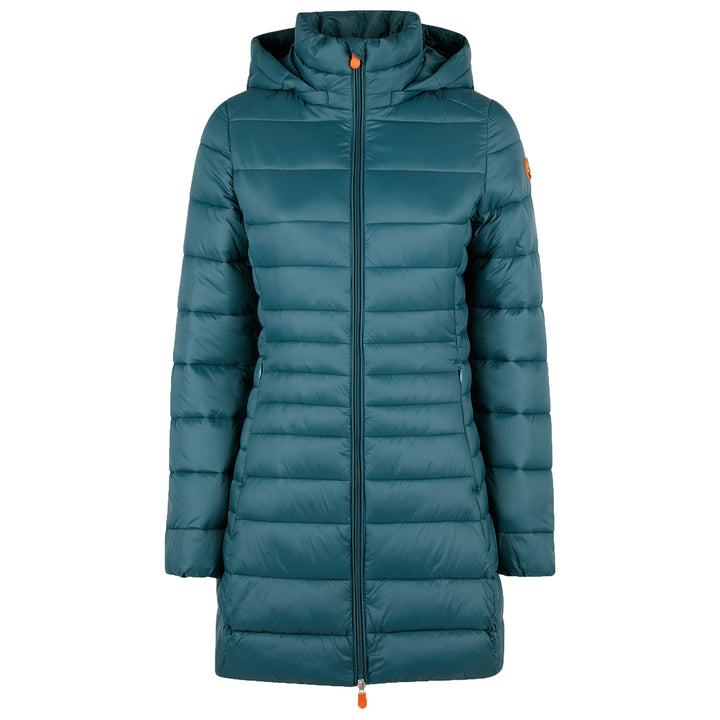 Save the Duck Giga Long Hood Jacket - Women's Alpine Green
