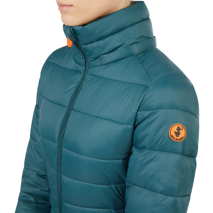 Save the Duck Giga Long Hood Jacket - Women's Alpine Green