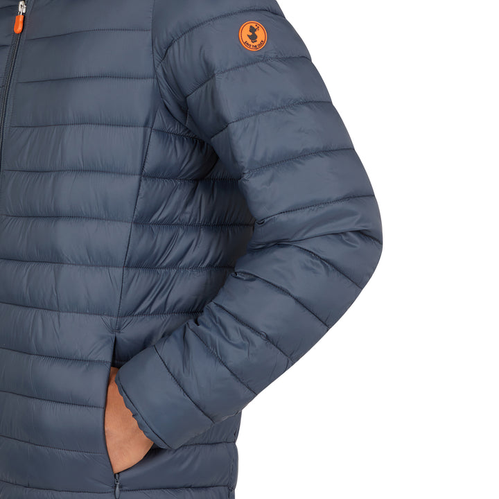 Save the Duck Giga Hooded Jacket Ebony Grey