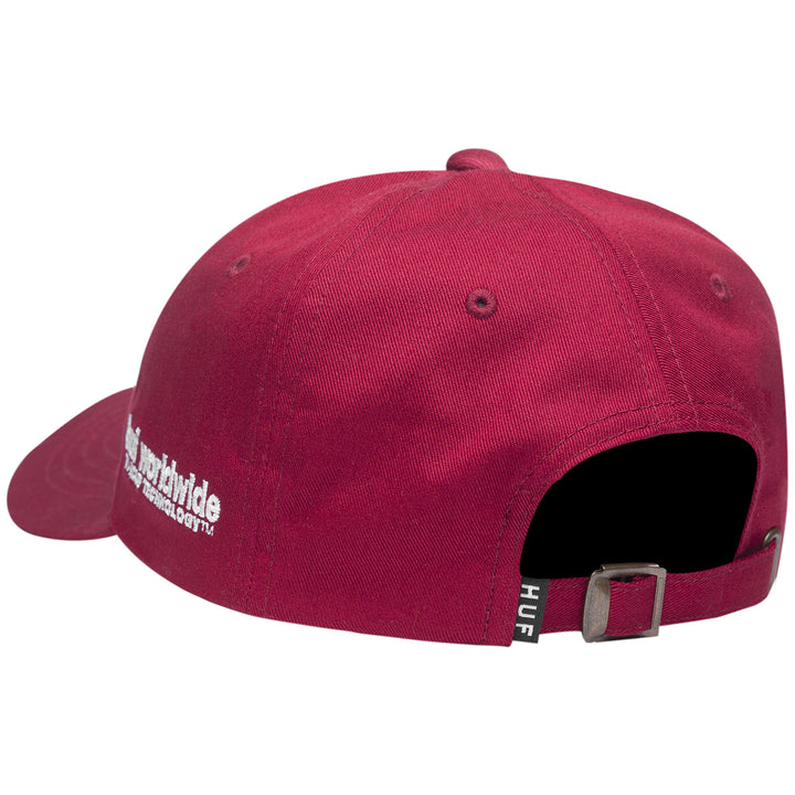 HUF Peak Logo CV 6 Panel Hat Red Pear