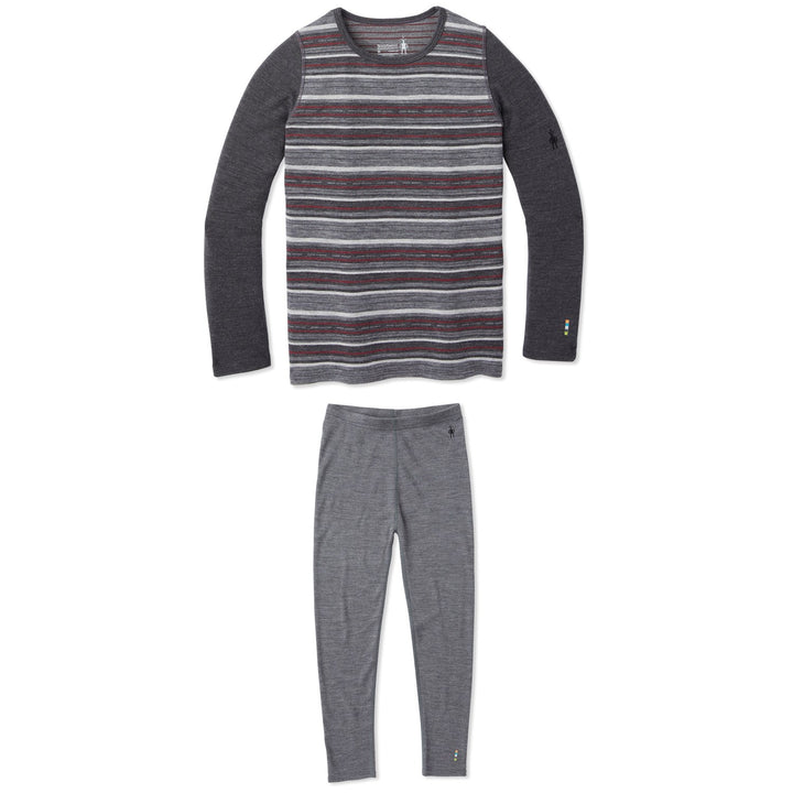 Smartwool Merino 250 Baselayer Pattern Crew Top + Merino 250 Baselayer Bottoms - Kids'