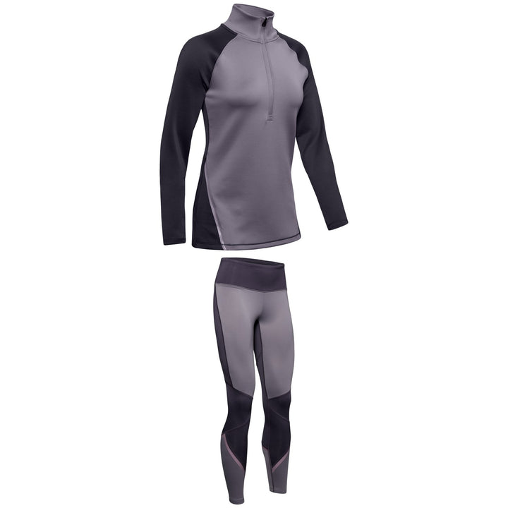 Under Armour Coldgear Armour 1/2 Zip Colorblock + Coldgear Armour Graphic Leggings - Women's