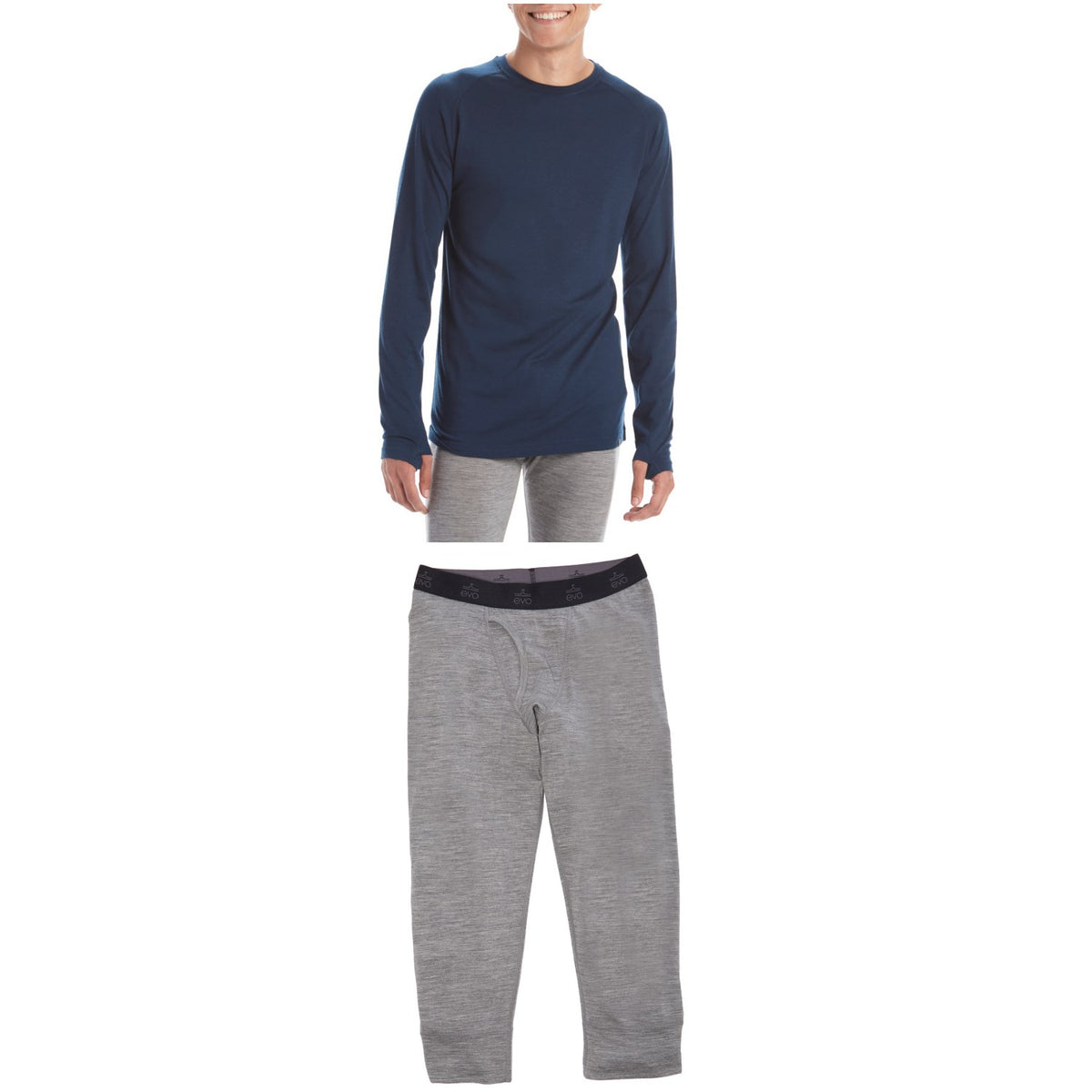 evo Ridgetop Merino Wool Midweight Crew Top + 3/4 Pants 2023