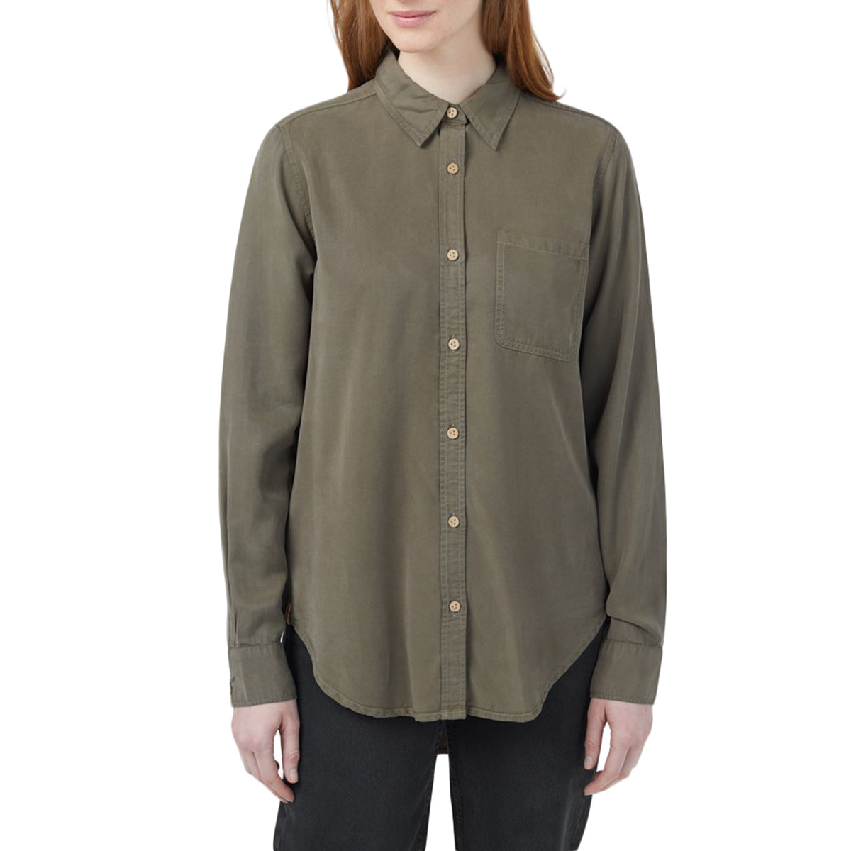 Tentree Fernie Shirt - Women's Olive Night Green