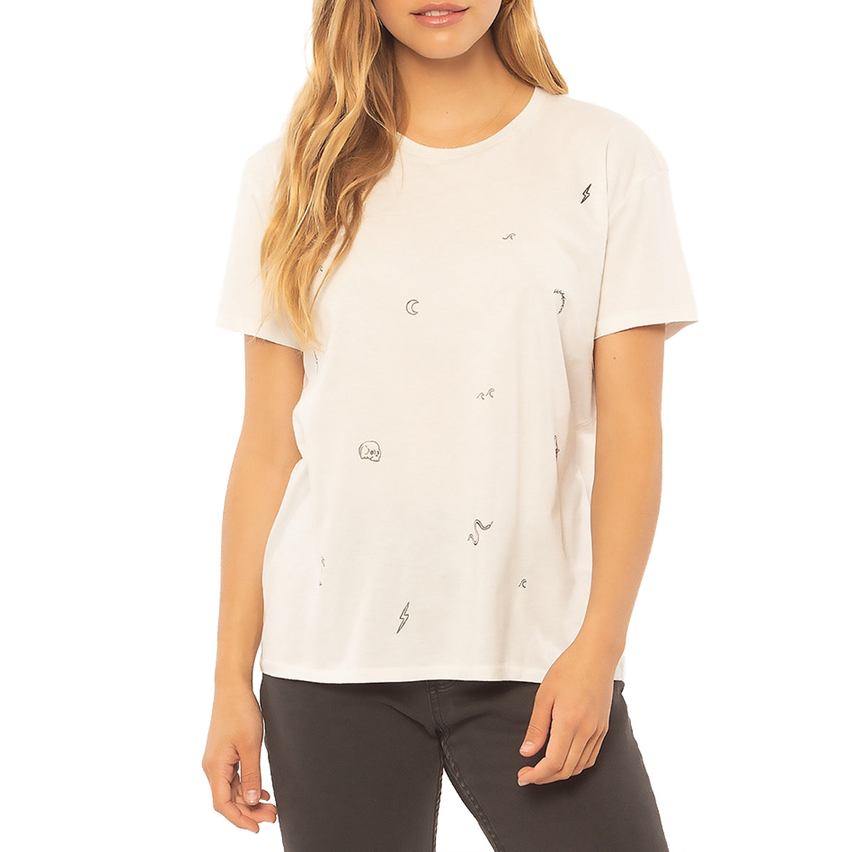 Sisstrevolution Beach Scribble T-Shirt - Women's White