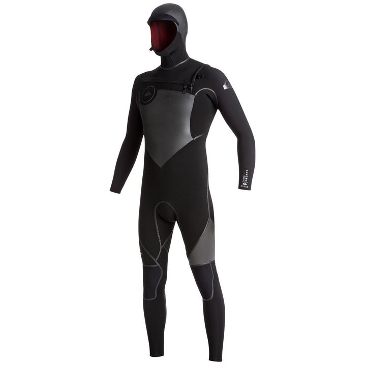 Quiksilver 5/4/3 Syncro+ Chest Zip Hooded Wetsuit Black/ Black/ Jet Black