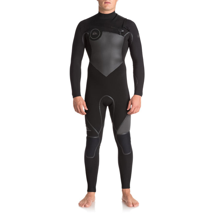 Quiksilver 4/3 Syncro+ Chest Zip Wetsuit Black/ Black/ Jet Black