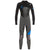 Quiksilver 4/3 Syncro+ Chest Zip Wetsuit - Big Boys' Black/Jet Black/Deep Cyanine
