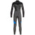 Quiksilver 4/3 Syncro+ Chest Zip Wetsuit - Big Boys' Black/Jet Black/Deep Cyanine