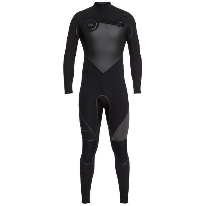 Quiksilver 4/3 Syncro+ Chest Zip Wetsuit Black/ Black/ Jet Black