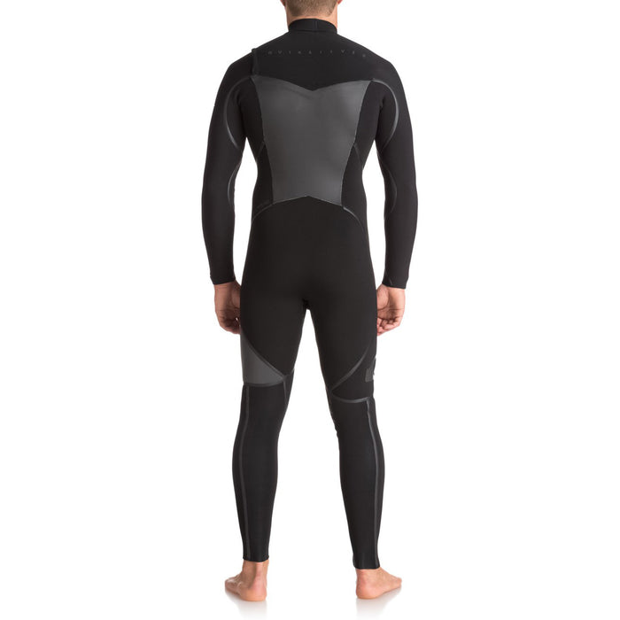 Quiksilver 4/3 Syncro+ Chest Zip Wetsuit Black/ Black/ Jet Black