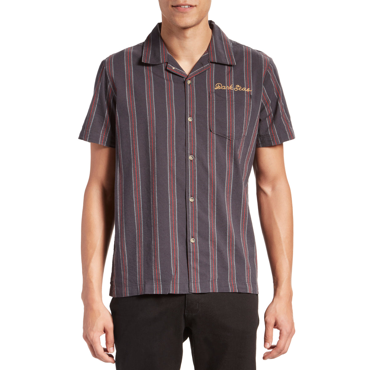 Dark Seas Striker Short-Sleeve Shirt Navy