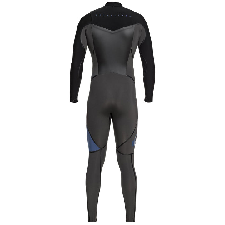 Quiksilver 3/2 Syncro+ Chest Zip Wetsuit Black/Jet Black/Cascade Blue