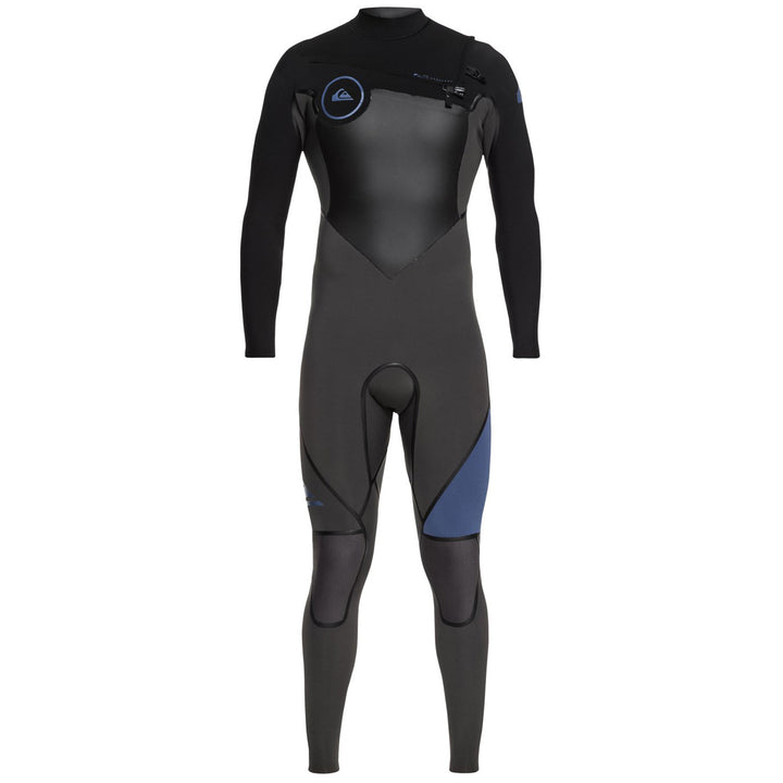 Quiksilver 3/2 Syncro+ Chest Zip Wetsuit Black/Jet Black/Cascade Blue