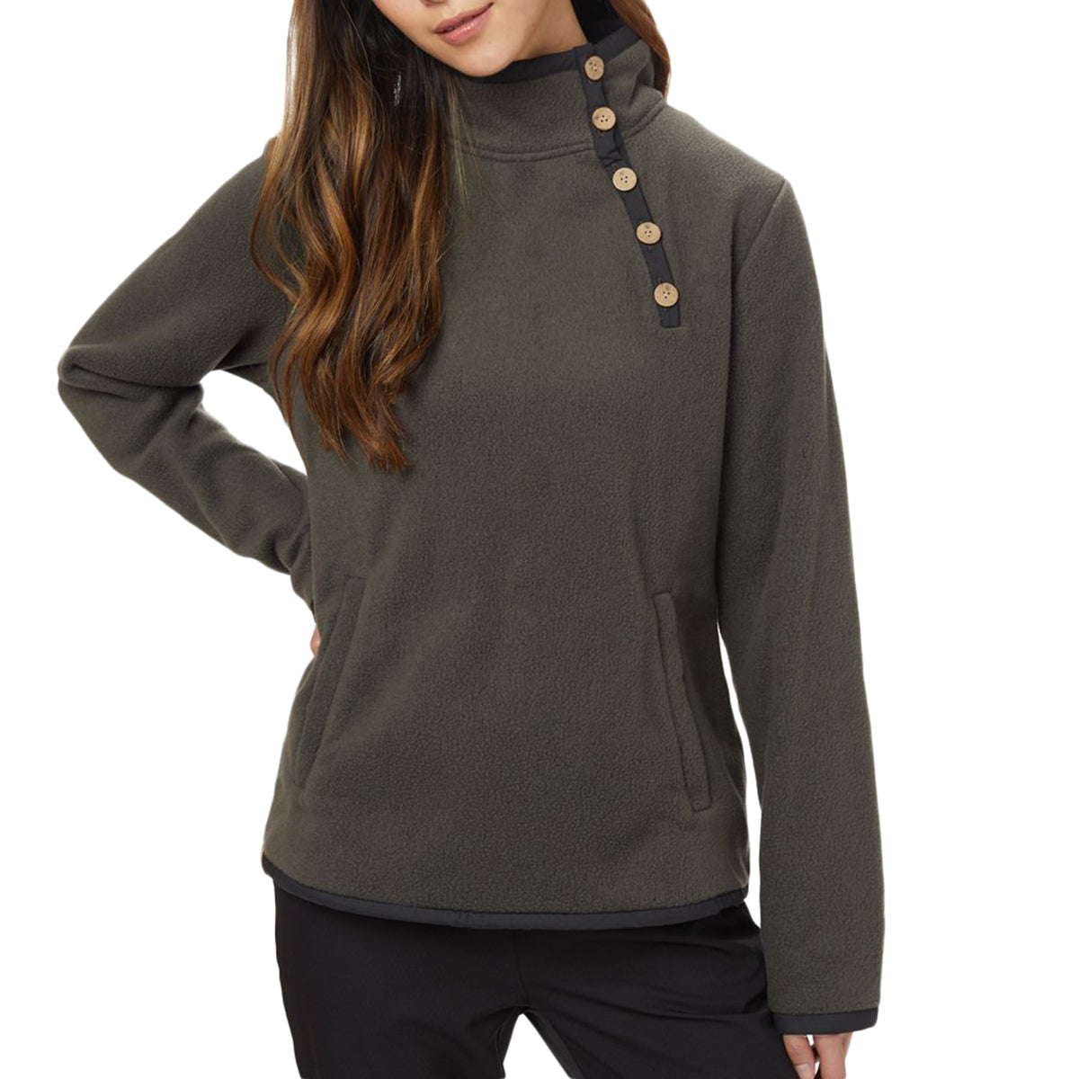 Tentree Kalucha Pullover - Women's Coal Black/Meteorite Black