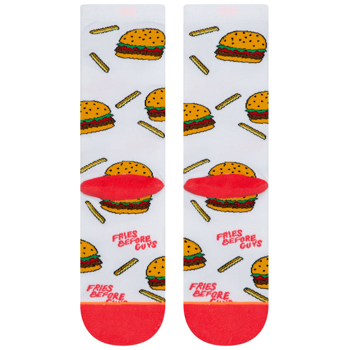 Stance Fries B4 Guys Crew Socks - Women's White