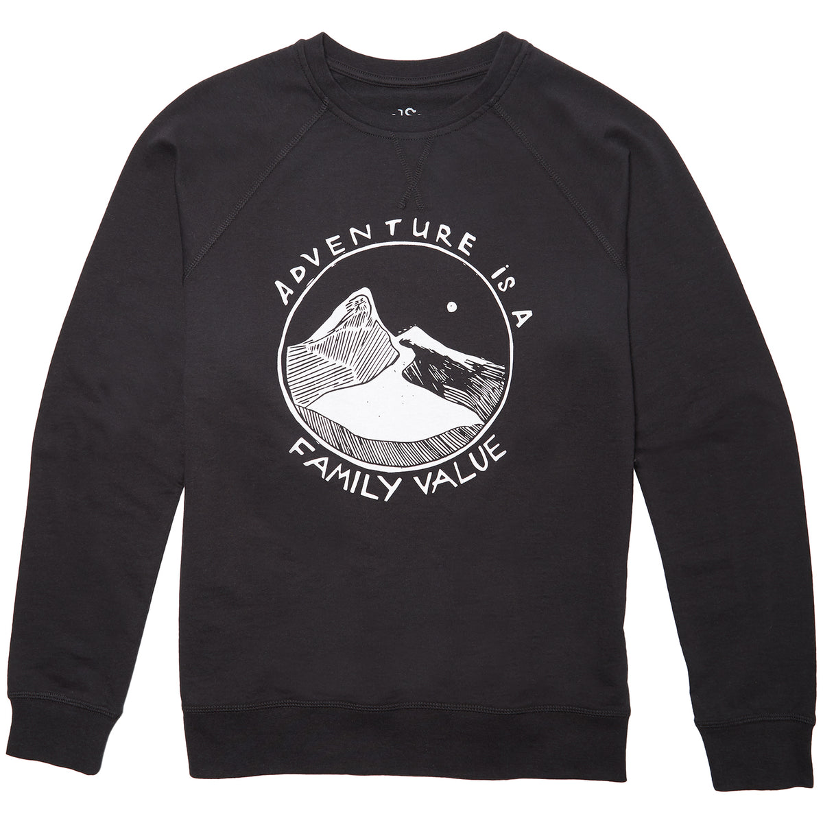 elSage Designs Adventure French Terry Crewneck Sweatshirt Black