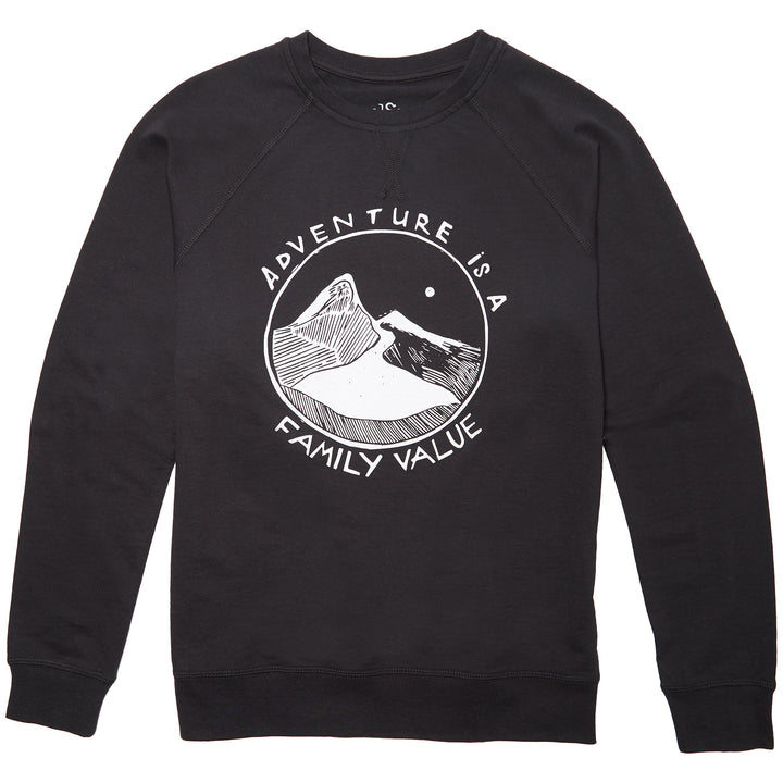 elSage Designs Adventure French Terry Crewneck Sweatshirt Black