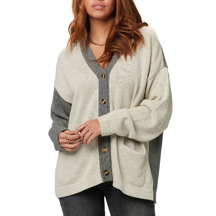 Knot Sisters Molly Cardigan Sweater - Women's Heather Grey Combo