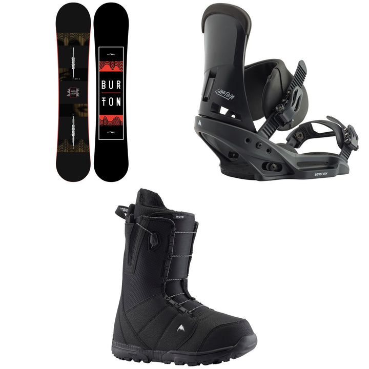 Burton Ripcord Snowboard + Custom EST Snowboard Bindings + Moto Snowboard Boots 2020