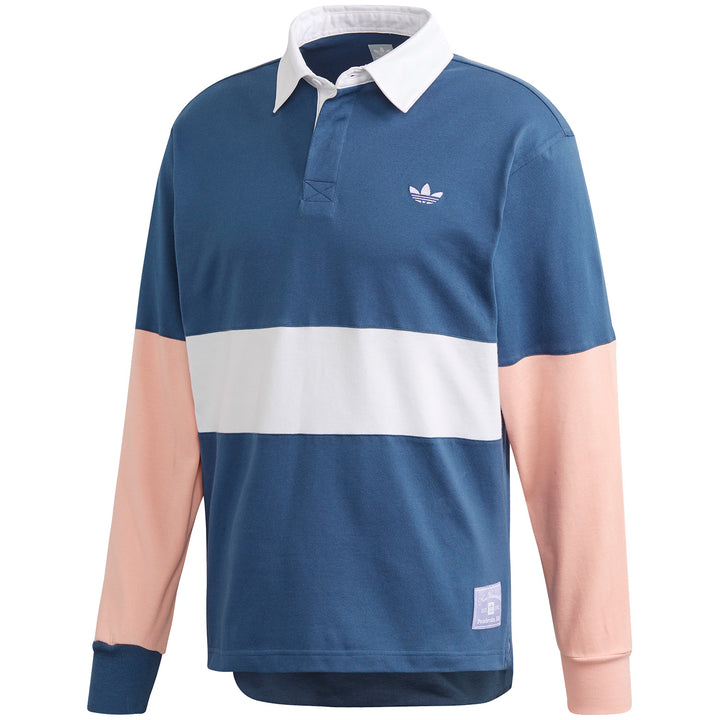 Adidas x Nora Vasconcellos Long-Sleeve Polo - Women's Night Marine/Glow Pink/White