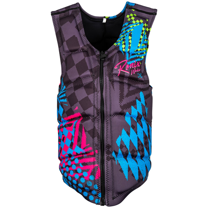 Ronix Party Athletic Cut Impact Wake Vest 2021 Black/Pink/Blue