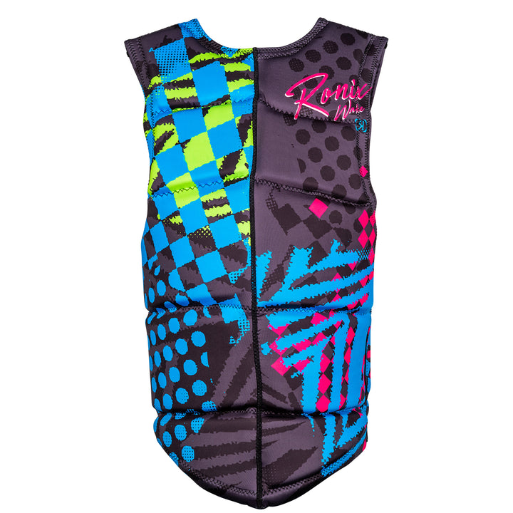 Ronix Party Athletic Cut Impact Wake Vest 2021 Black/Pink/Blue