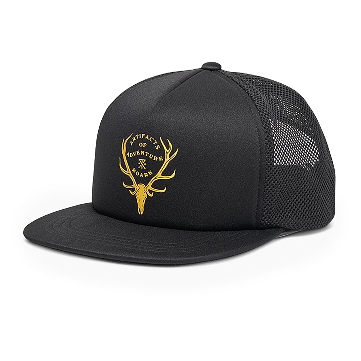 Roark Stag Trucker Hat Black