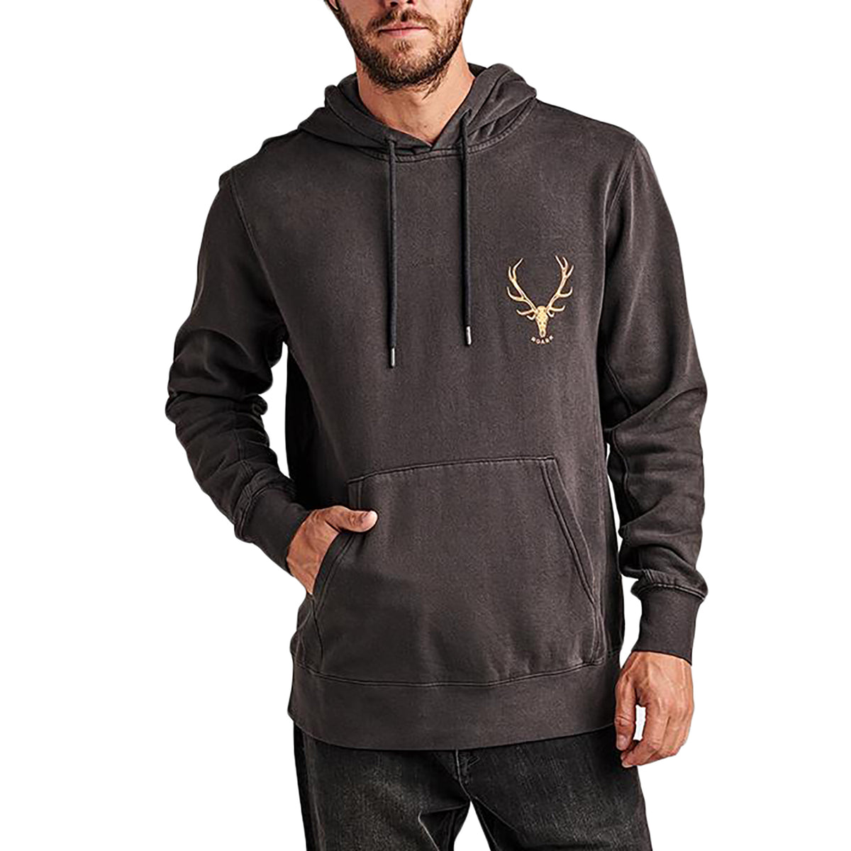 Roark Stag Hoodie Black