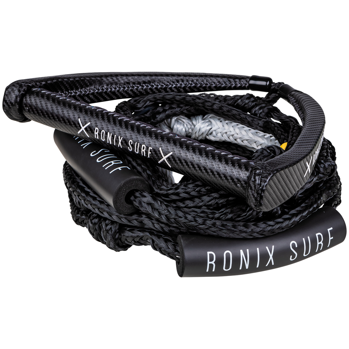 Ronix 11" Surf Handle + 30 ft Spinner Surf Rope Carbon