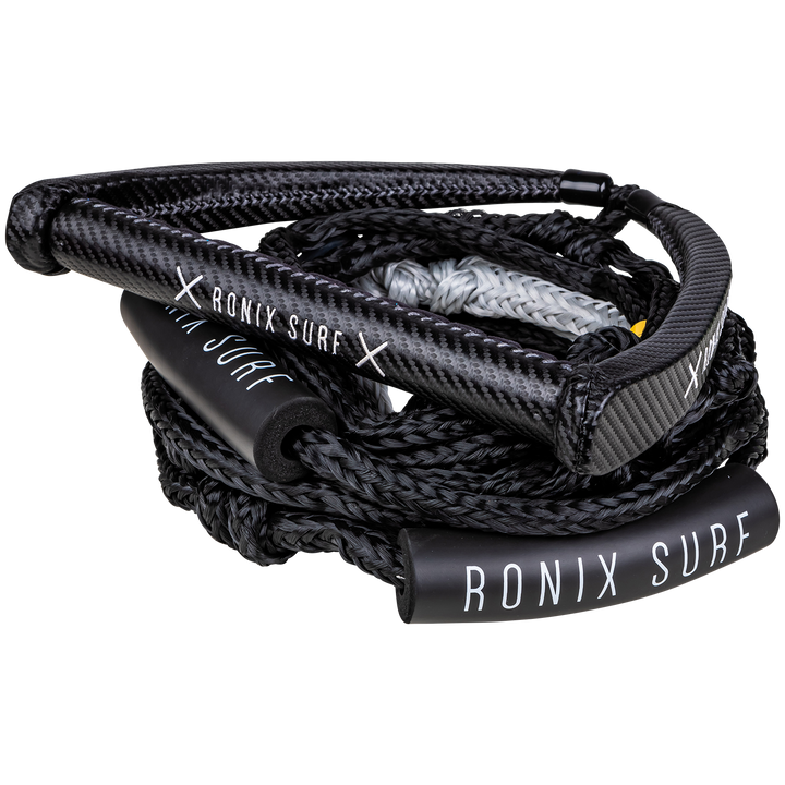 Ronix 11" Surf Handle + 30 ft Spinner Surf Rope Carbon
