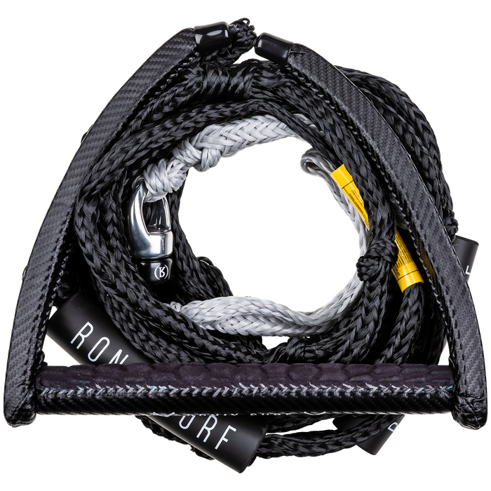 Ronix 11" Surf Handle + 30 ft Spinner Surf Rope Carbon