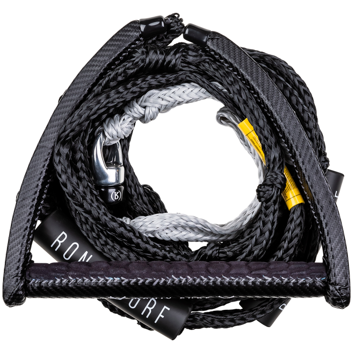 Ronix 11" Surf Handle + 30 ft Spinner Surf Rope Carbon