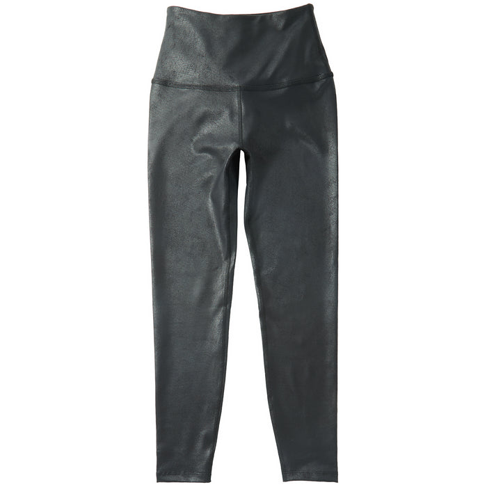 Beyond Yoga Luxe Leatherette High-Waisted Midi Leggings - Women's Black-Matte Black Foil
