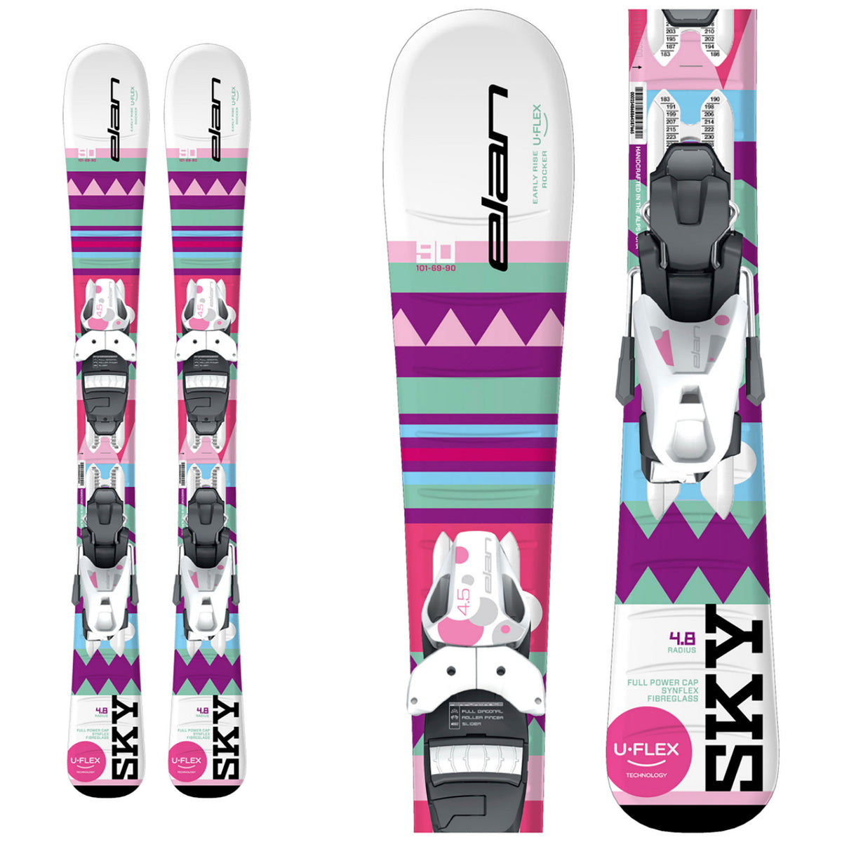 Elan Sky QS Skis + EL 4.5 Bindings - Little Girls' 2019