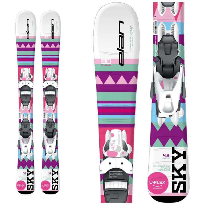 Elan Sky QS Skis + EL 4.5 Bindings - Little Girls' 2019