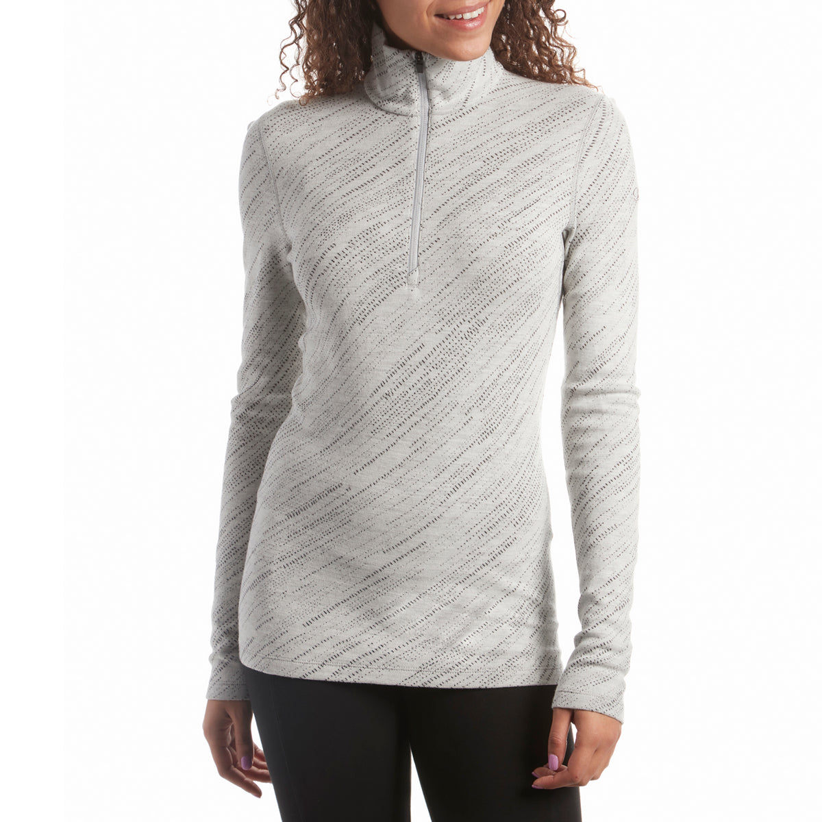 Icebreaker 250 Vertex Long Sleeve Half Zip Top - Women's Snow Storm Snow