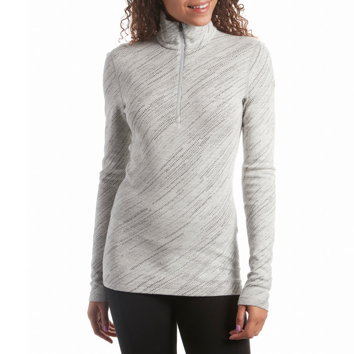 Icebreaker 250 Vertex Long Sleeve Half Zip Top - Women's Snow Storm Snow