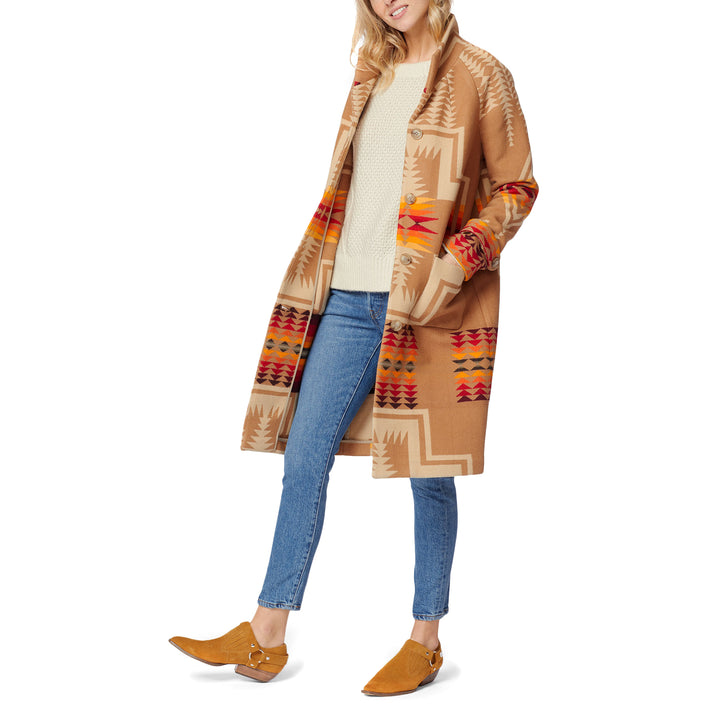 Pendleton 1930's Archive Coat - Women's Tan Harding Jacquard