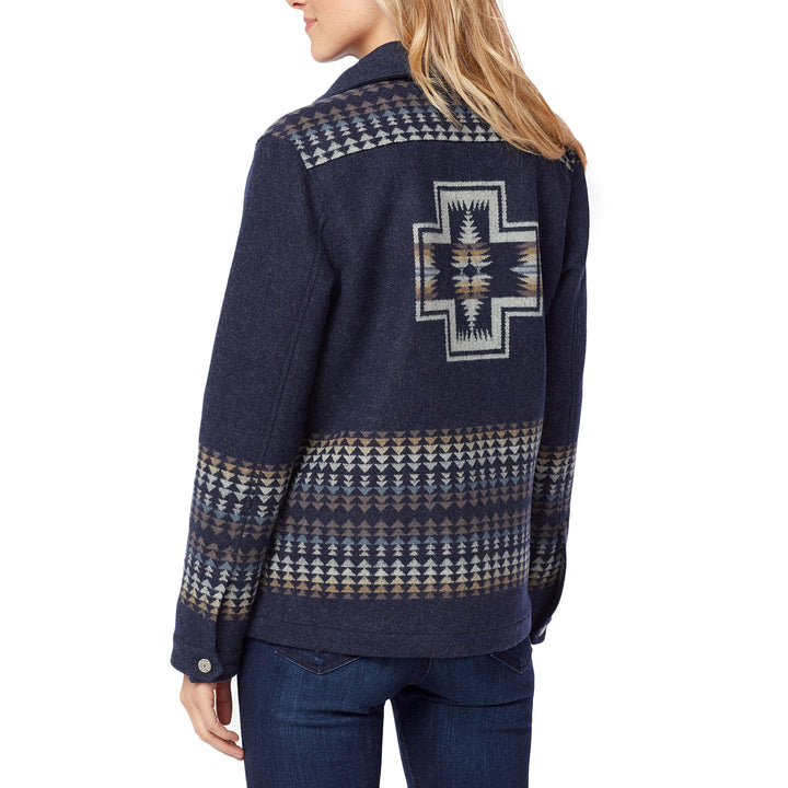 Pendleton Harding Western Horizons Coat - Women's Navy Harding Stripe Jacquard