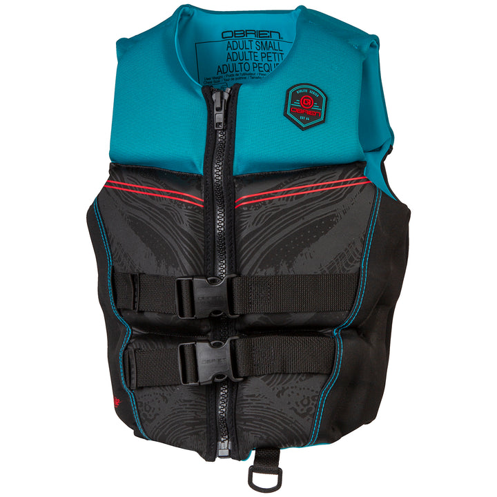 Obrien Spark Flex V-Back CGA Wake Vest - Women's 2023 Black/Aqua