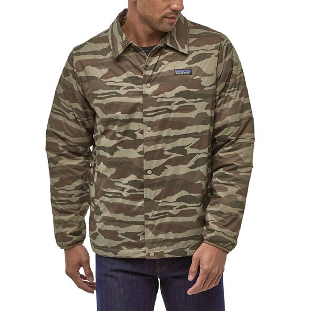 Patagonia Mojave Trails Coaches Jacket Bear Witness Camo: Sage Khaki