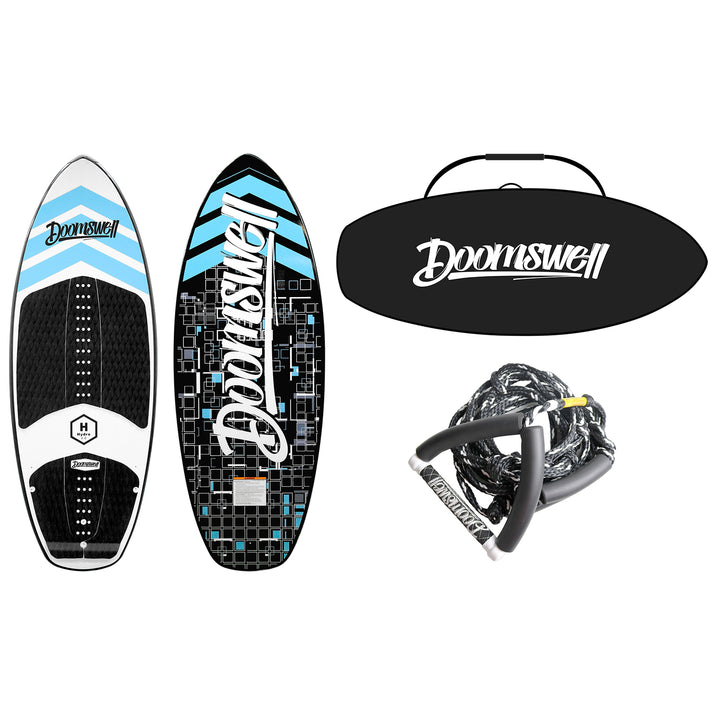 Doomswell Hydro Wakesurf Board + Hydro Bag + Surf Rope 2020 Blue