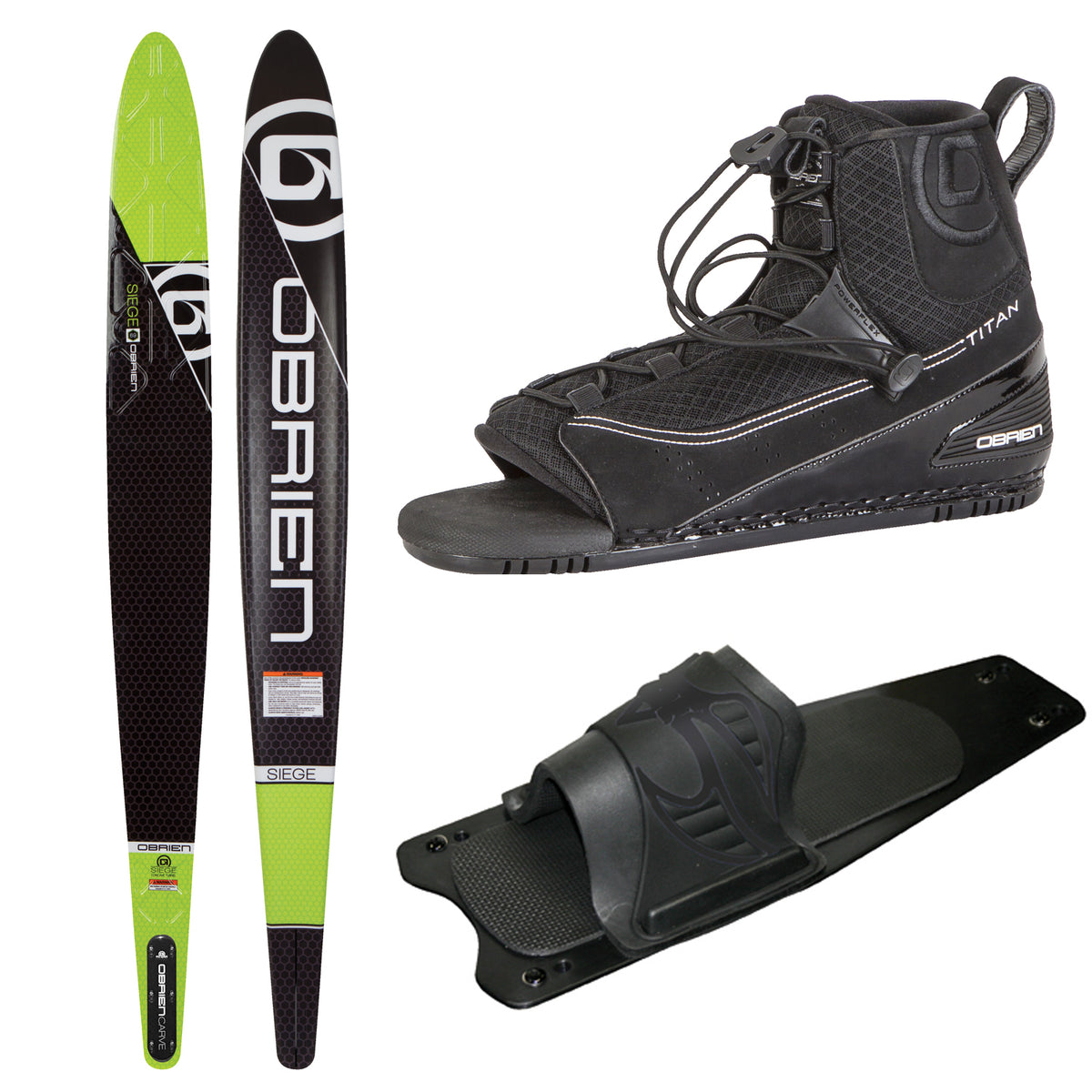 Obrien Siege Slalom Water Ski + Titan RTP Bindings