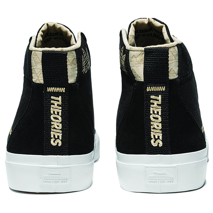 Lakai Newport Hi Shoes Black Suede/Sand Suede (Theories)