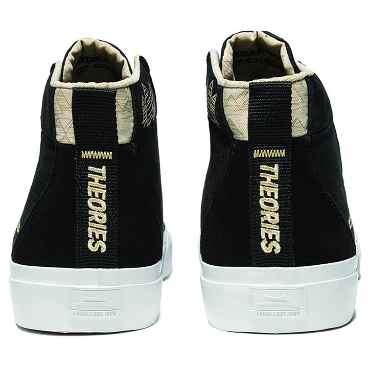 Lakai Newport Hi Shoes Black Suede/Sand Suede (Theories)