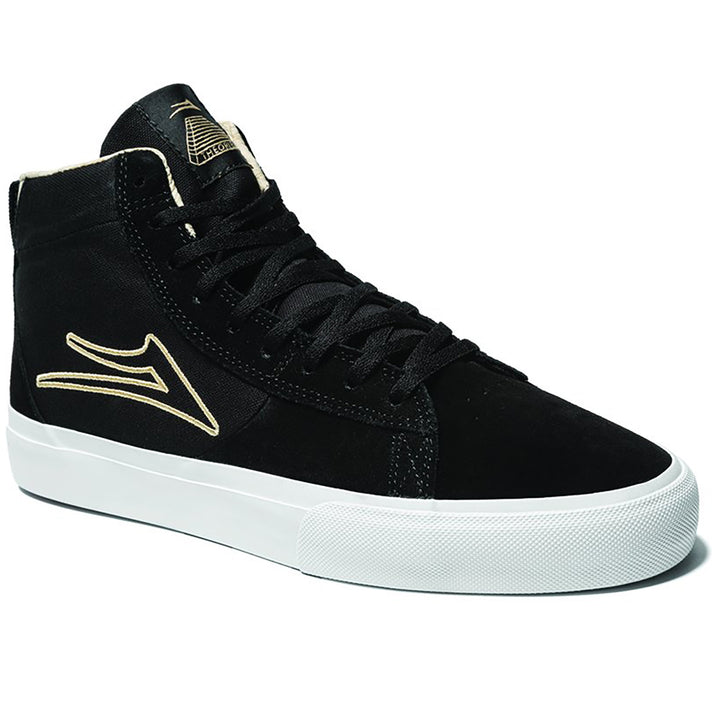 Lakai Newport Hi Shoes Black Suede/Sand Suede (Theories)
