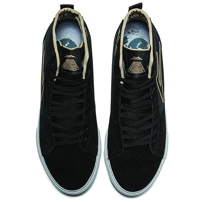 Lakai Newport Hi Shoes Black Suede/Sand Suede (Theories)